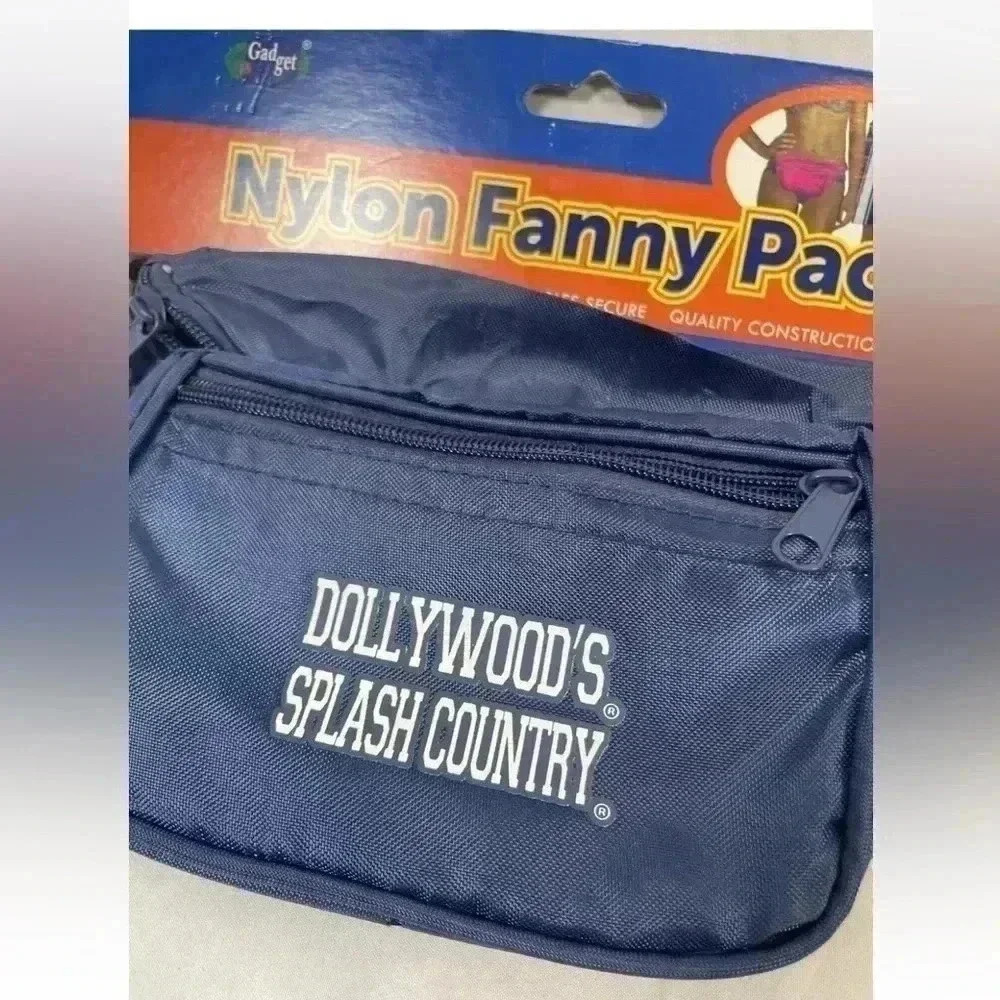 New DOLLYWOOD SPLASH‎ Country Nylon Fanny Pack NAVY Blue Men Women dad Crossbody